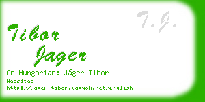 tibor jager business card